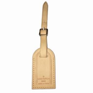 Louis Vuitton Name Tag Small Beige Restored Vintage Tags AUTHENTIC!